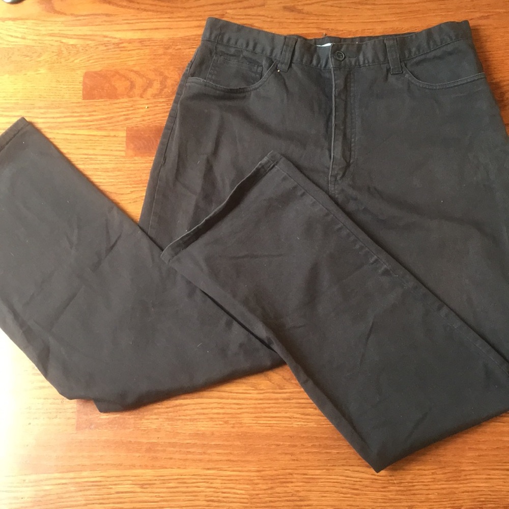 Black straight leg jeans